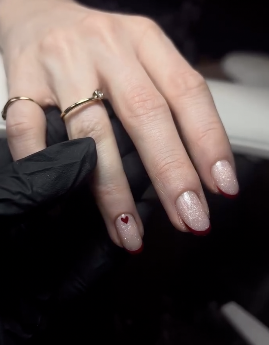 Valentine nail art